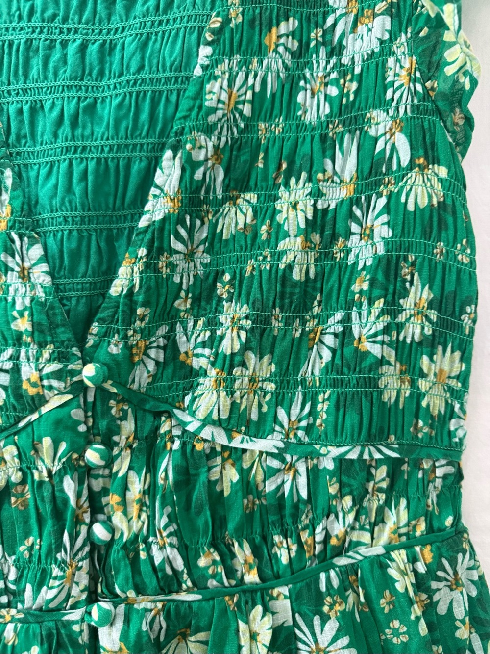 Anthropologie Peregrine Dress Midi Green Floral Print - Picture 4 of 5